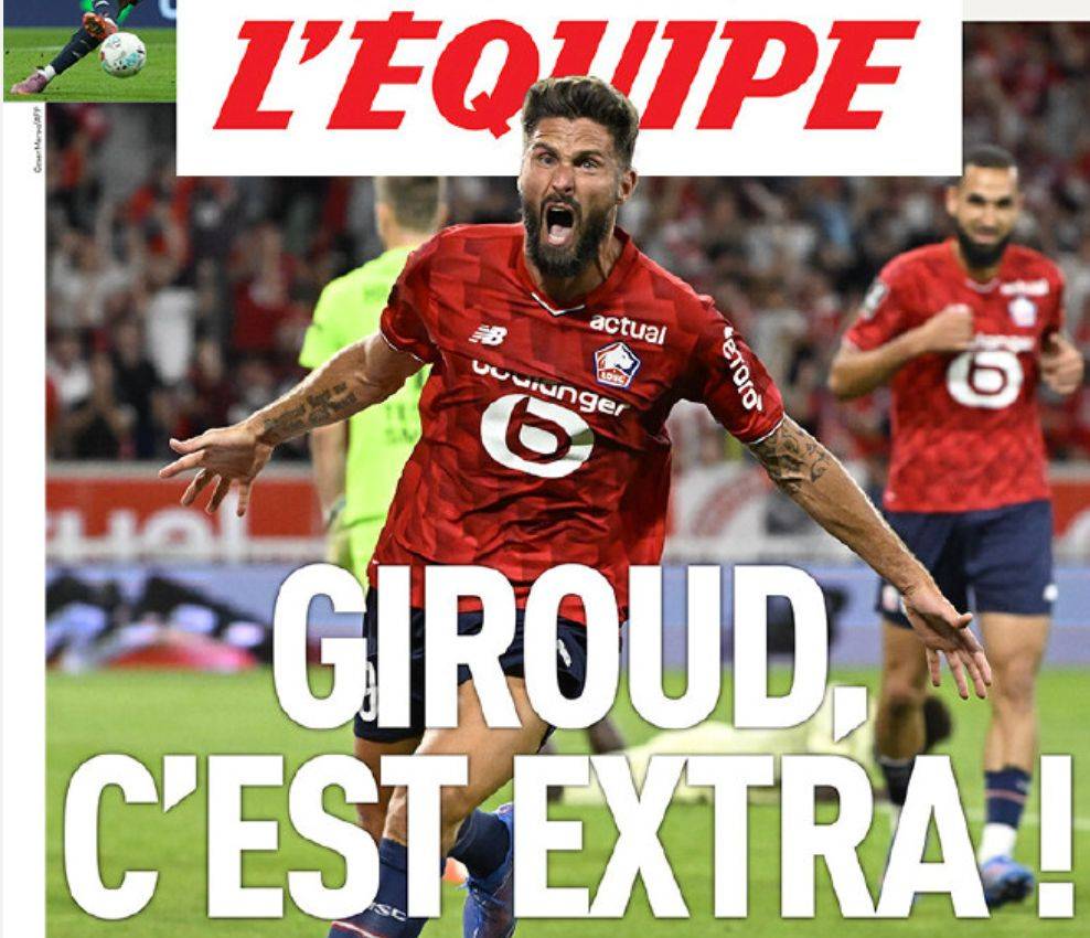 91分钟绝杀！38岁大吉鲁吐舌绕场狂奔：法甲连续2轮破门 破1纪录